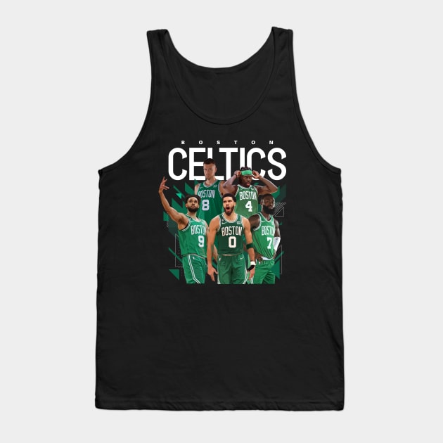 Boston Celtics Starting Five Tank Top by Juantamad